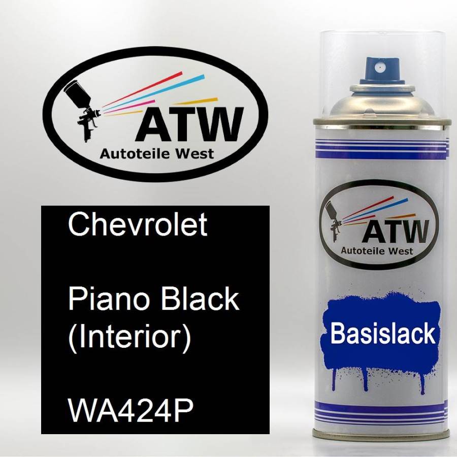 Chevrolet, Piano Black (Interior), WA424P: 400ml Sprühdose, von ATW Autoteile West.